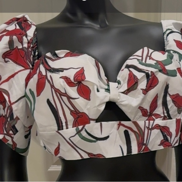 NWT L’ATISTE PLUS SIZE 2X FLORAL CROP TOP - Picture 5 of 15